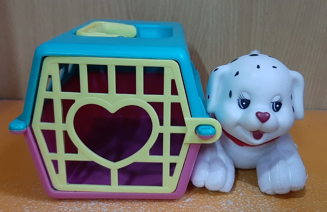 Toy dog with shop cage