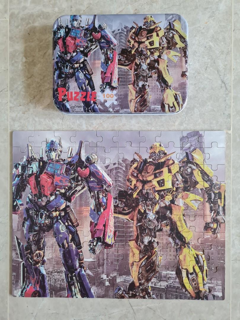 Transformer 100pcs puzzles with metal container, Hobbies & Toys, Toys
