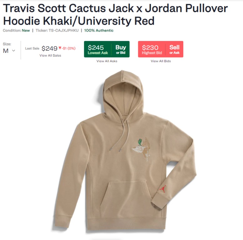Cactus jack sale x jordan hoodie