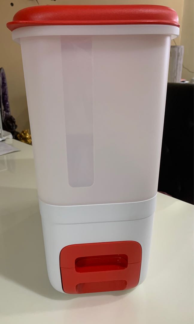 Tupperware Rice Smart 10kg Rice Dispenser, Furniture & Home Living ...