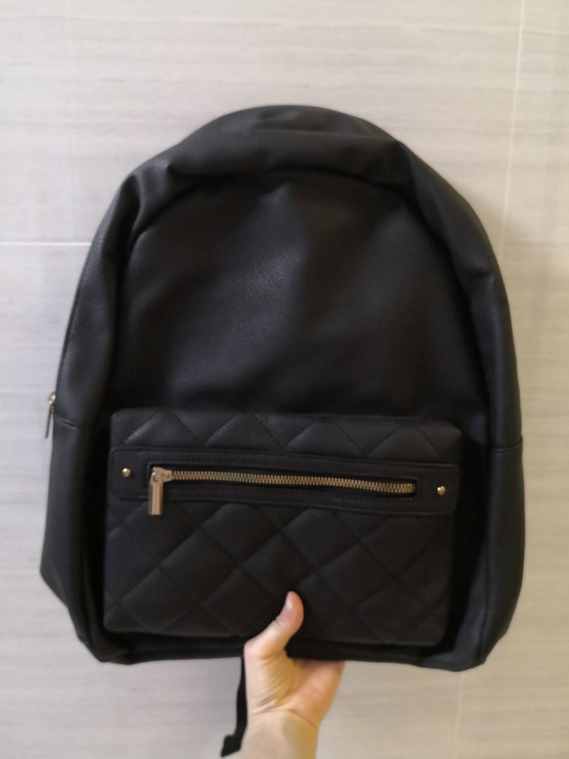 typo black backpack