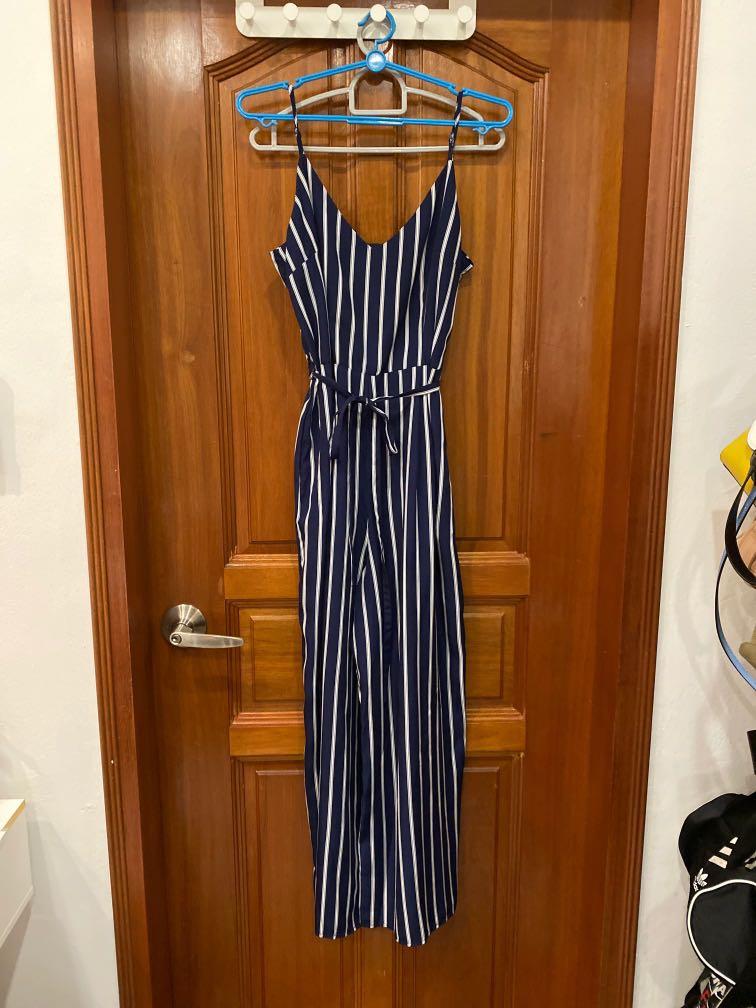 Valley girl striped jumpsuit 2025