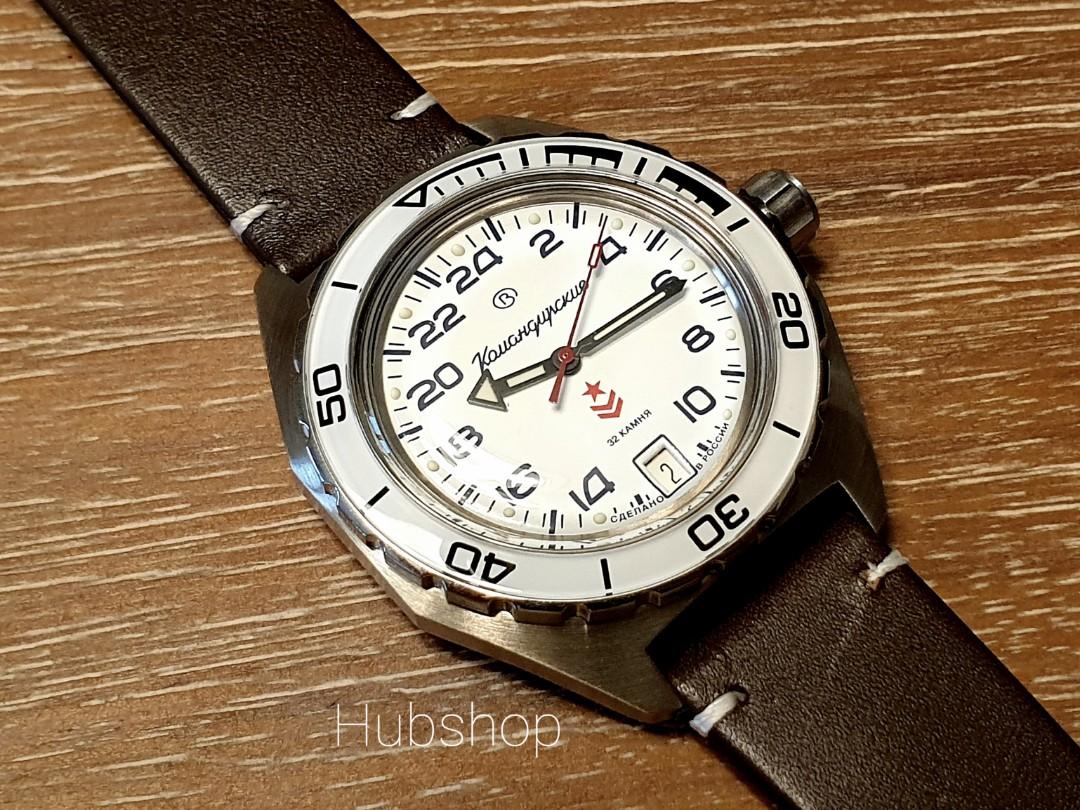 Vostok K65 24 Hour White Kommandirskie Automatic Military Watch