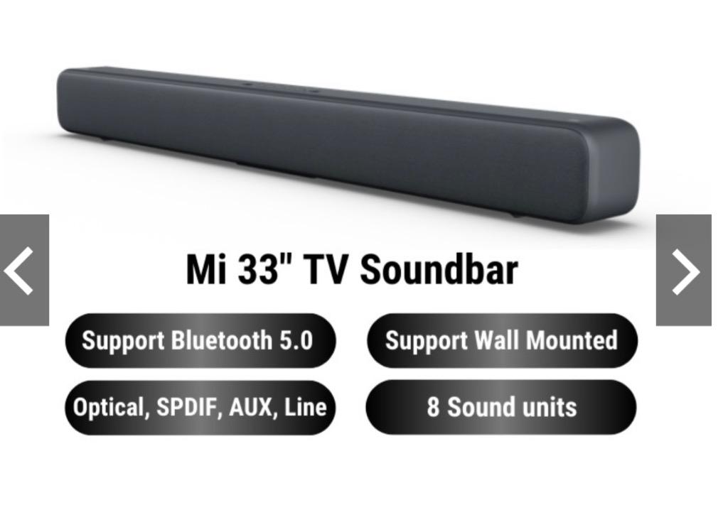 Mi soundbar sound output best sale