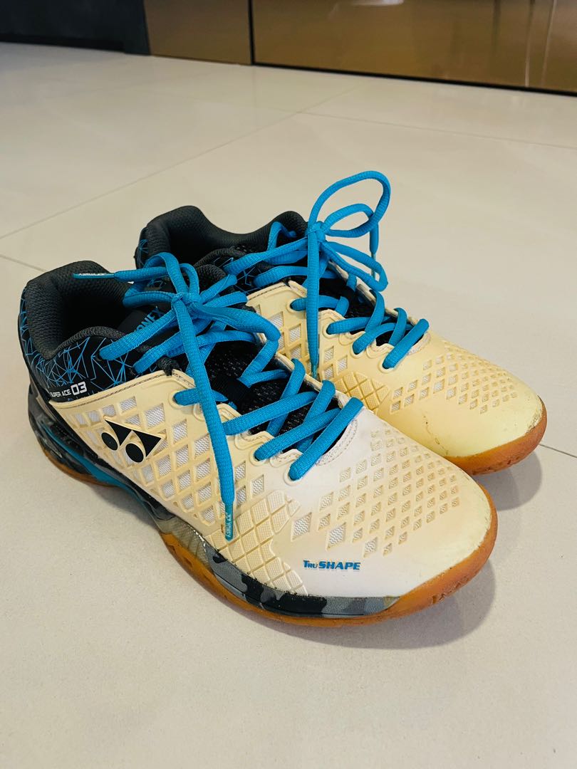 YONEX SUPER ACE 03 BADMINTON SHOES WITH TRU CUSHION Sports Equipment Sports Games Racket Ball Sports on Carousell