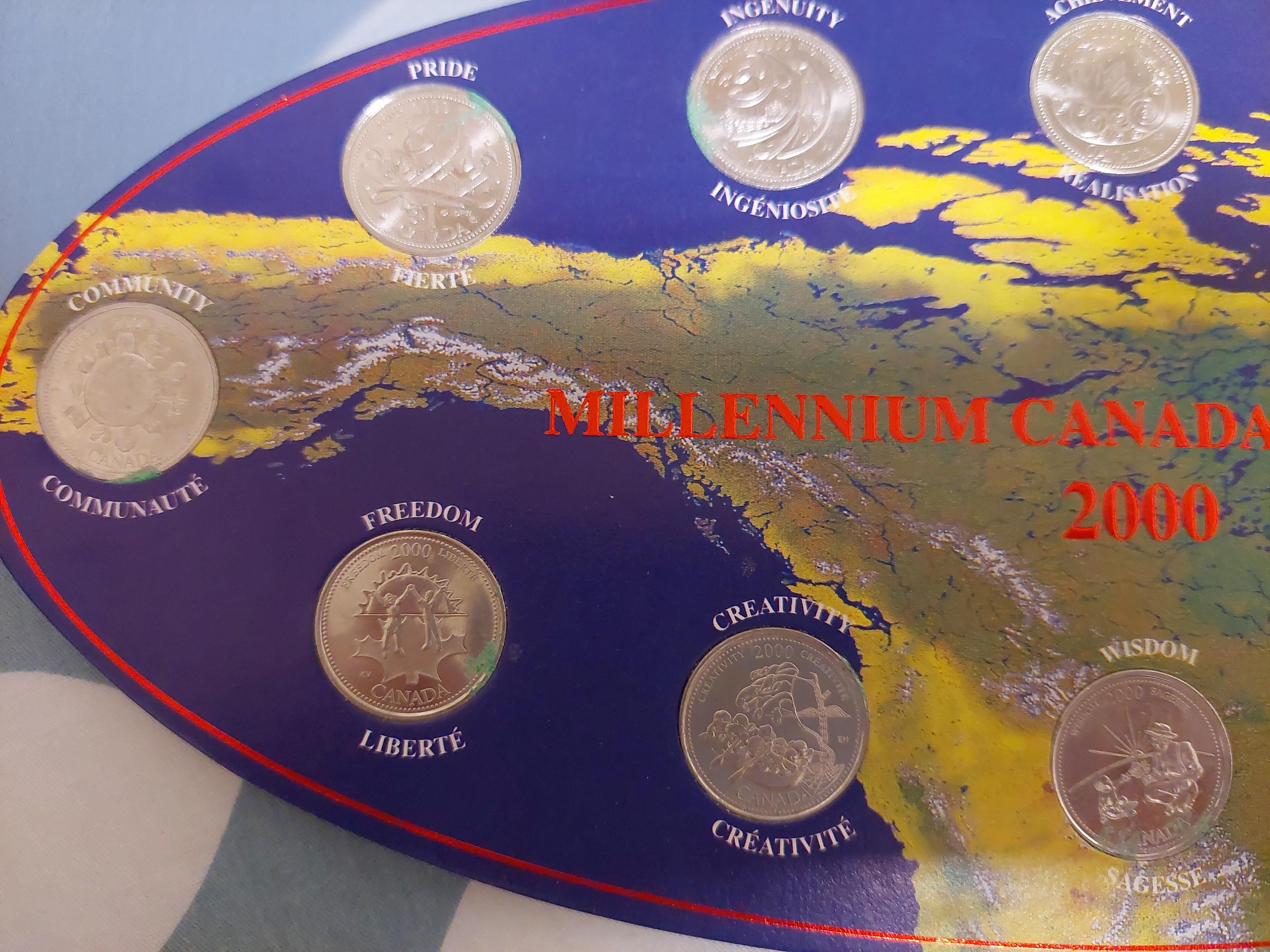 2000年加拿大紀念幣, 興趣及遊戲, 收藏品及紀念品, 錢幣- Carousell