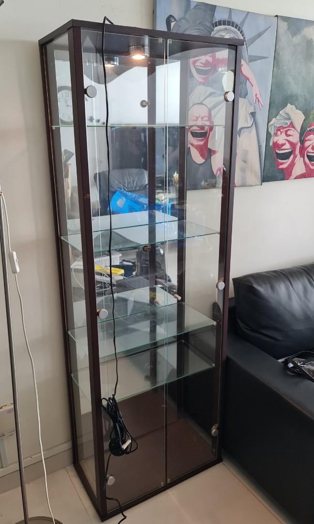 2 door glass display Furniture & Home Living, Furniture