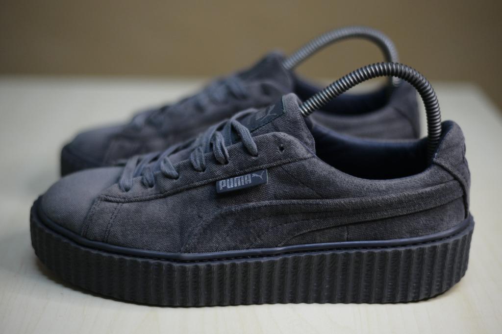6.5UK Puma Fenty x Rihanna Grey Velvet Creepers