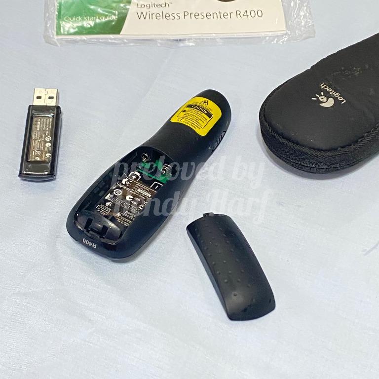 Logitech Pointer R400 Wireless Presenter Presentasi Laser Dongle NEW