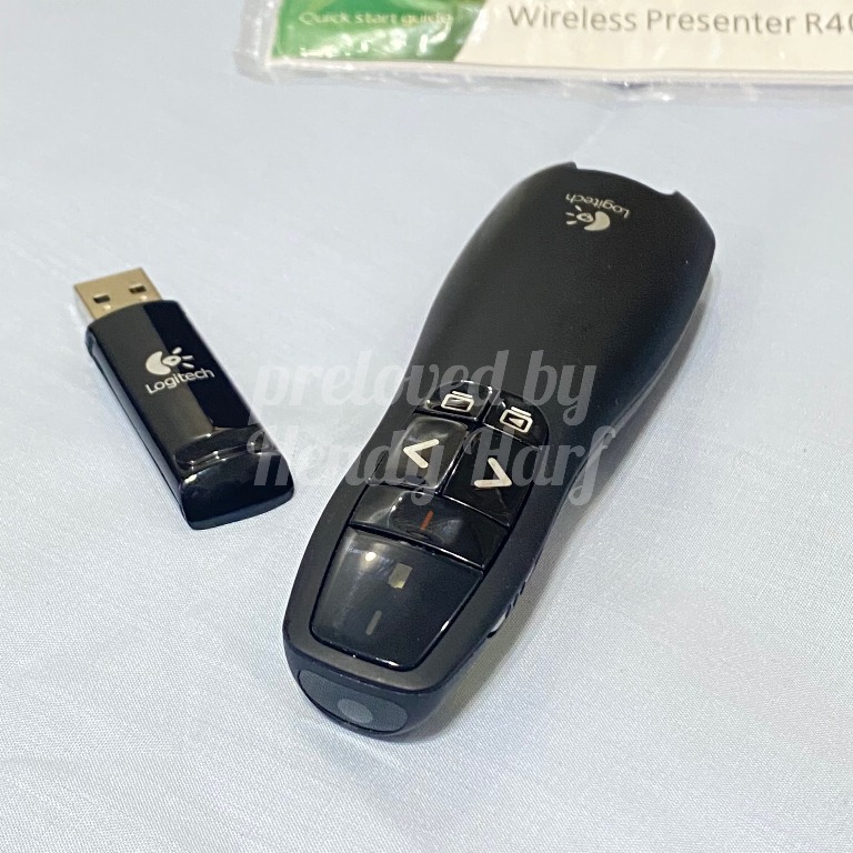 Logitech Pointer R400 Wireless Presenter Presentasi Laser Dongle NEW