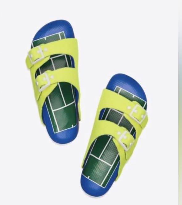 💚💛 Tory Burch Sandals – Womens Tennis Buckle Sandals Fluo Yellow, Luxury,  Sneakers & Footwear on Carousell