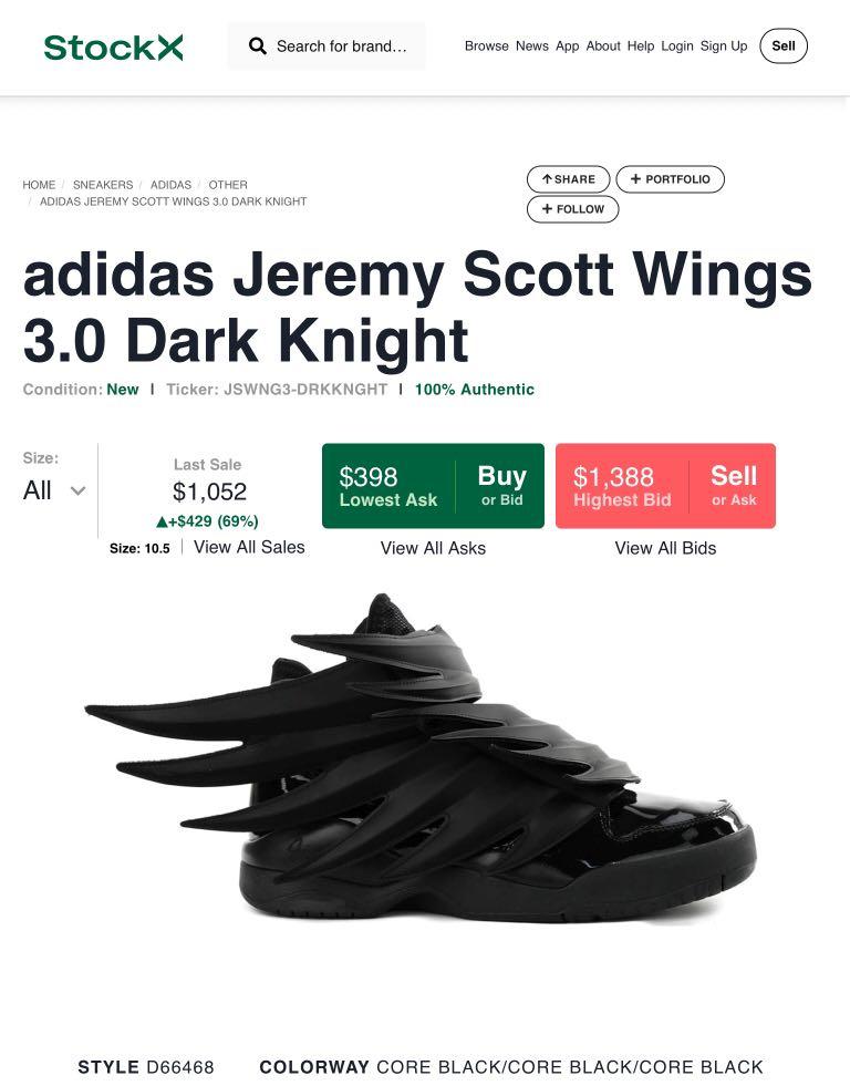 Adidas Scott wings 3.0 Batman Dark Knight triple Men's Fashion, Footwear, Sneakers Carousell