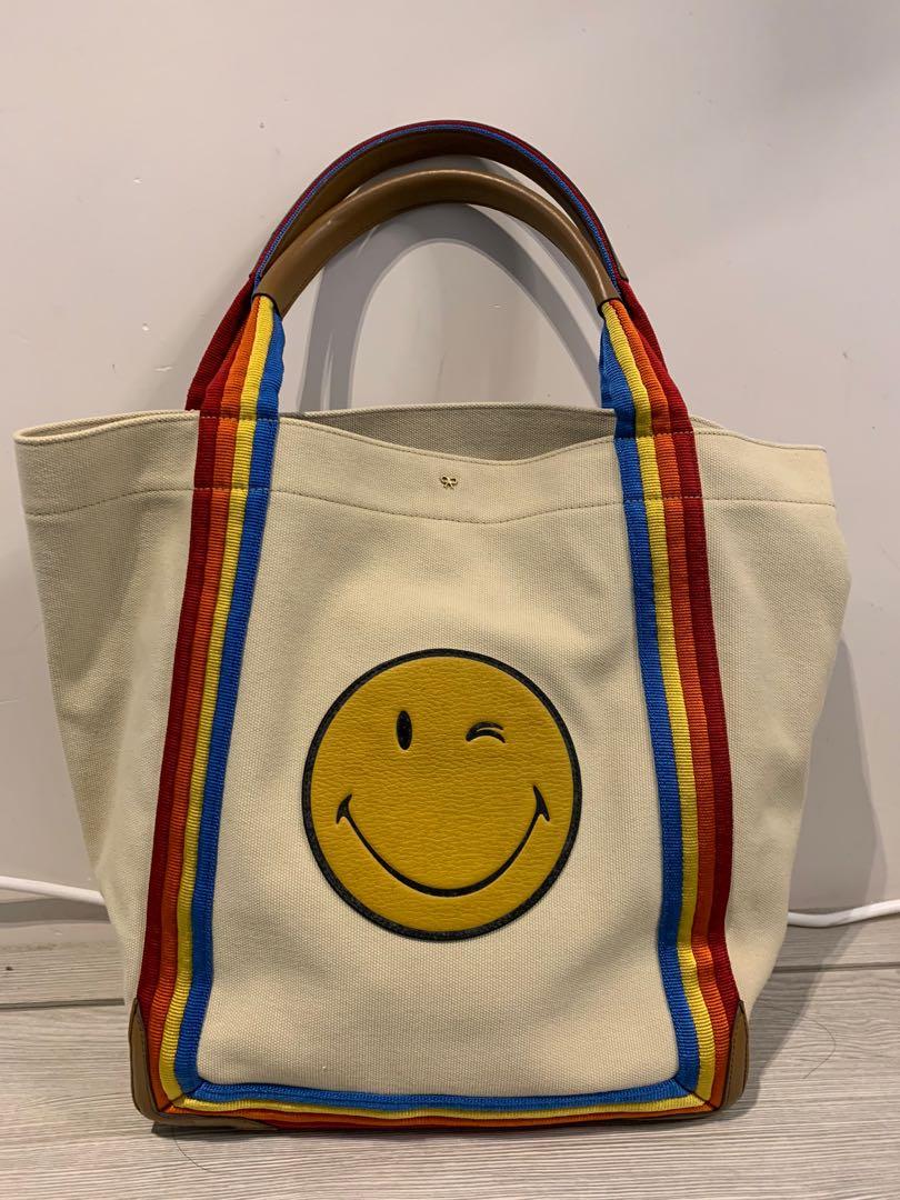 Anya hindmarch smiley tote bag deals