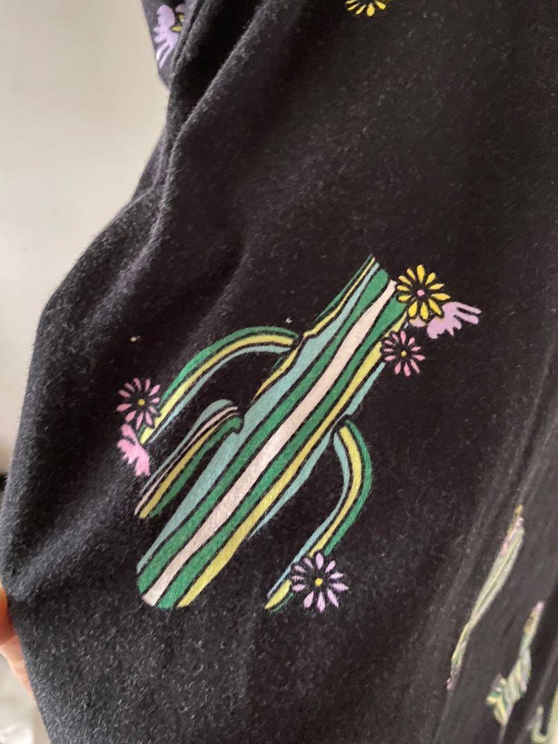 asos black Cactus T shirt dress Women s Fashion Dresses Sets Dresses on Carousell