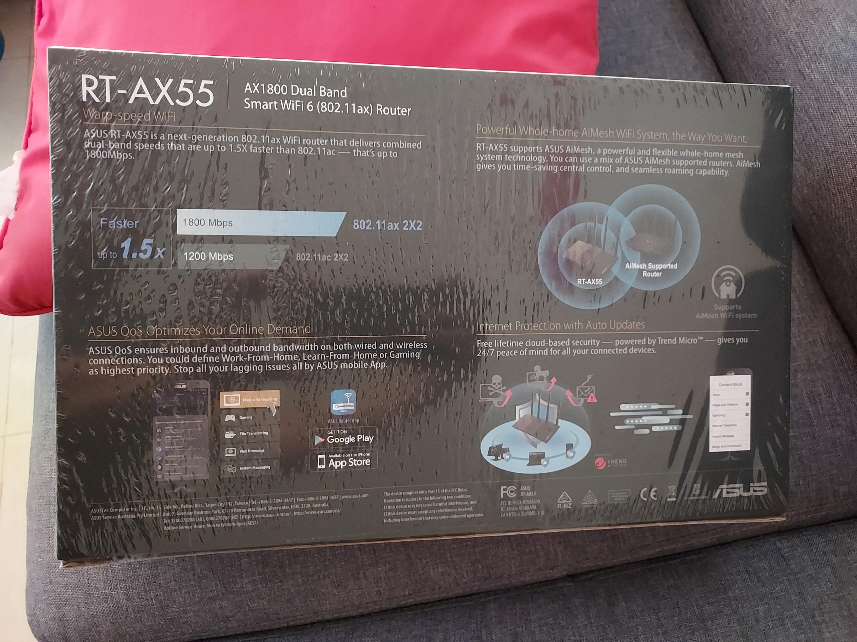 ASUS RX-AX55 wireless router, Computers & Tech, Parts & Accessories ...