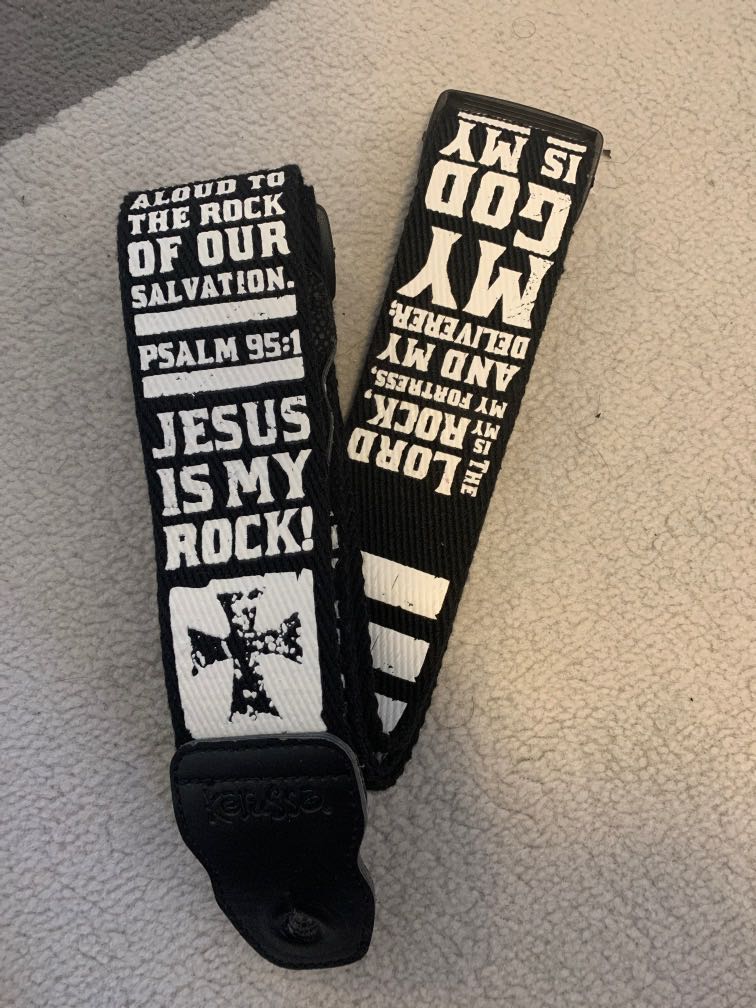 Jesus guitar shop strap
