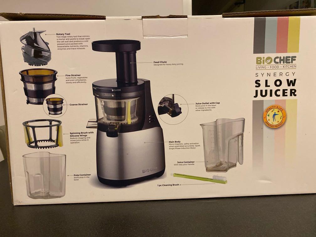 Biochef Synergy Slow Juicer TV Home Appliances Kitchen Appliances Juicers Blenders Grinders on Carousell