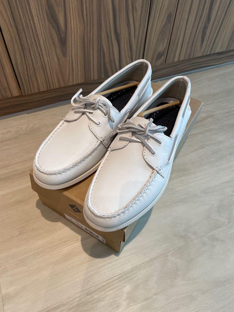 White sperrys best sale