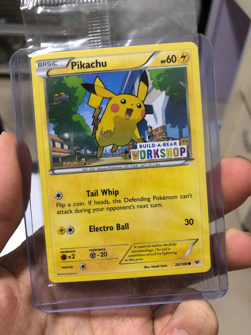 Build a bear workshop pikachu promo pokemon card
