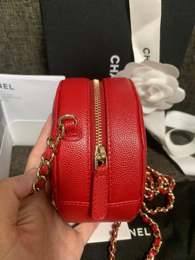 Chanel Camellia Round Clutch with Chain Bag