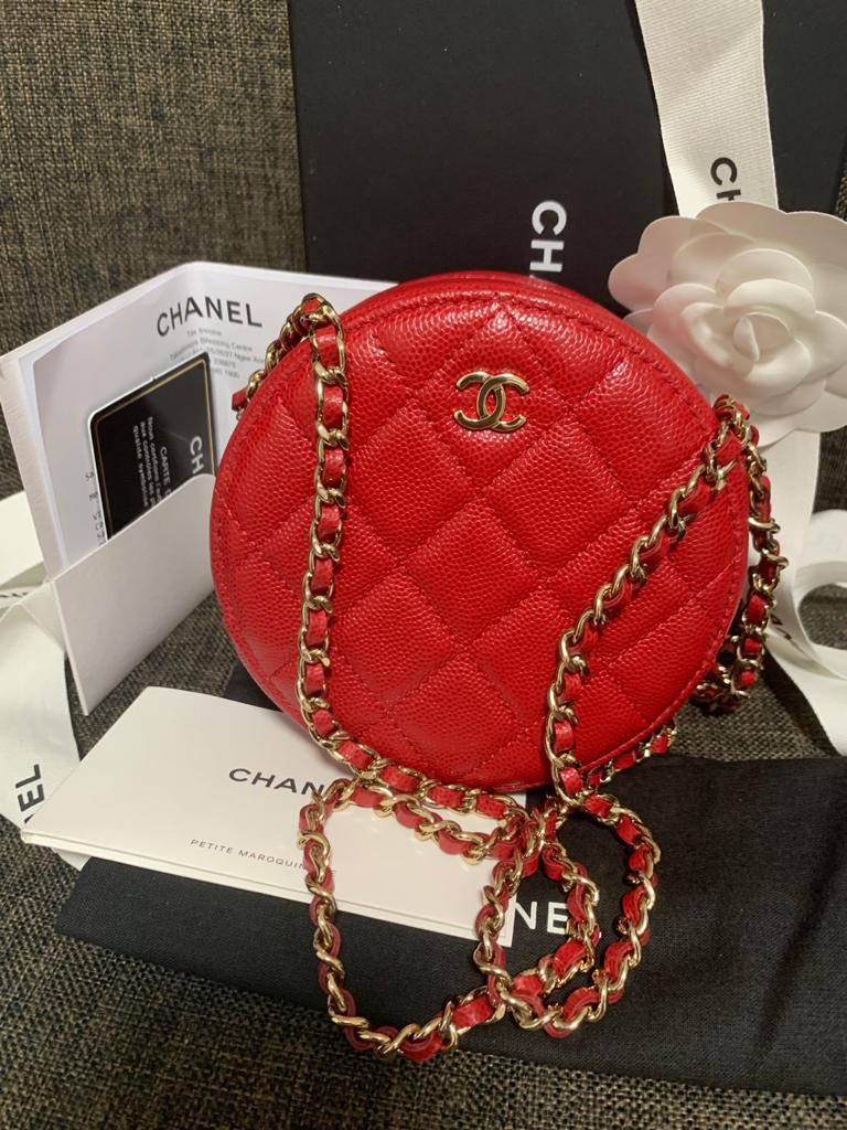 Chanel round circle clutch chain mini Luxury Bags Wallets on