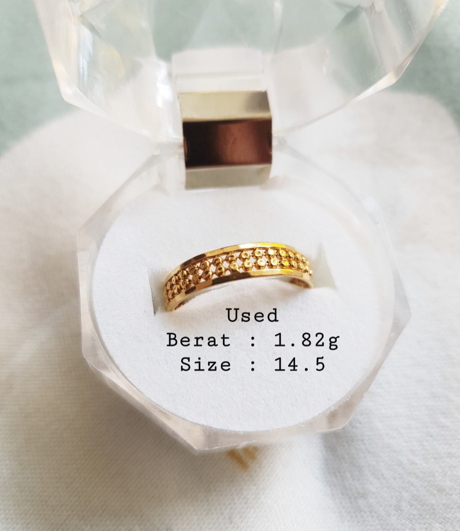 Cincin Emas 916, Women's Fashion, Jewellery on Carousell