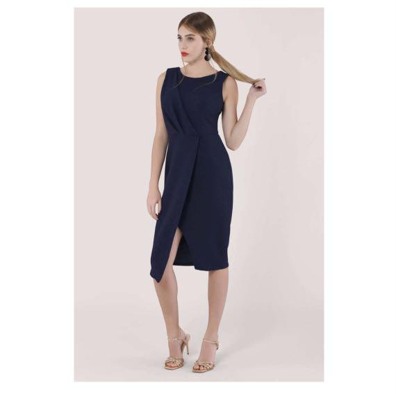 Closet draped sleeveless wrap dress sale