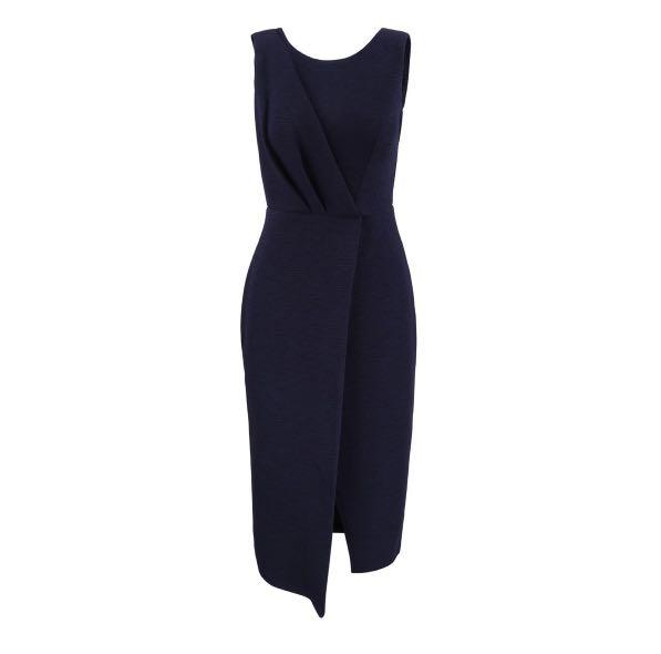 Closet draped sleeveless wrap dress deals