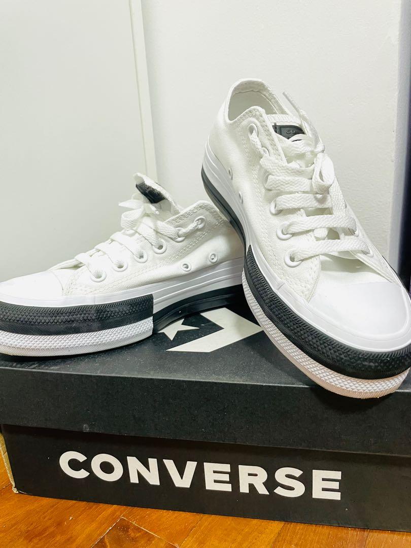 Converse Black\u0026White, Women's Fashion, Footwear, Sneakers on Carousell