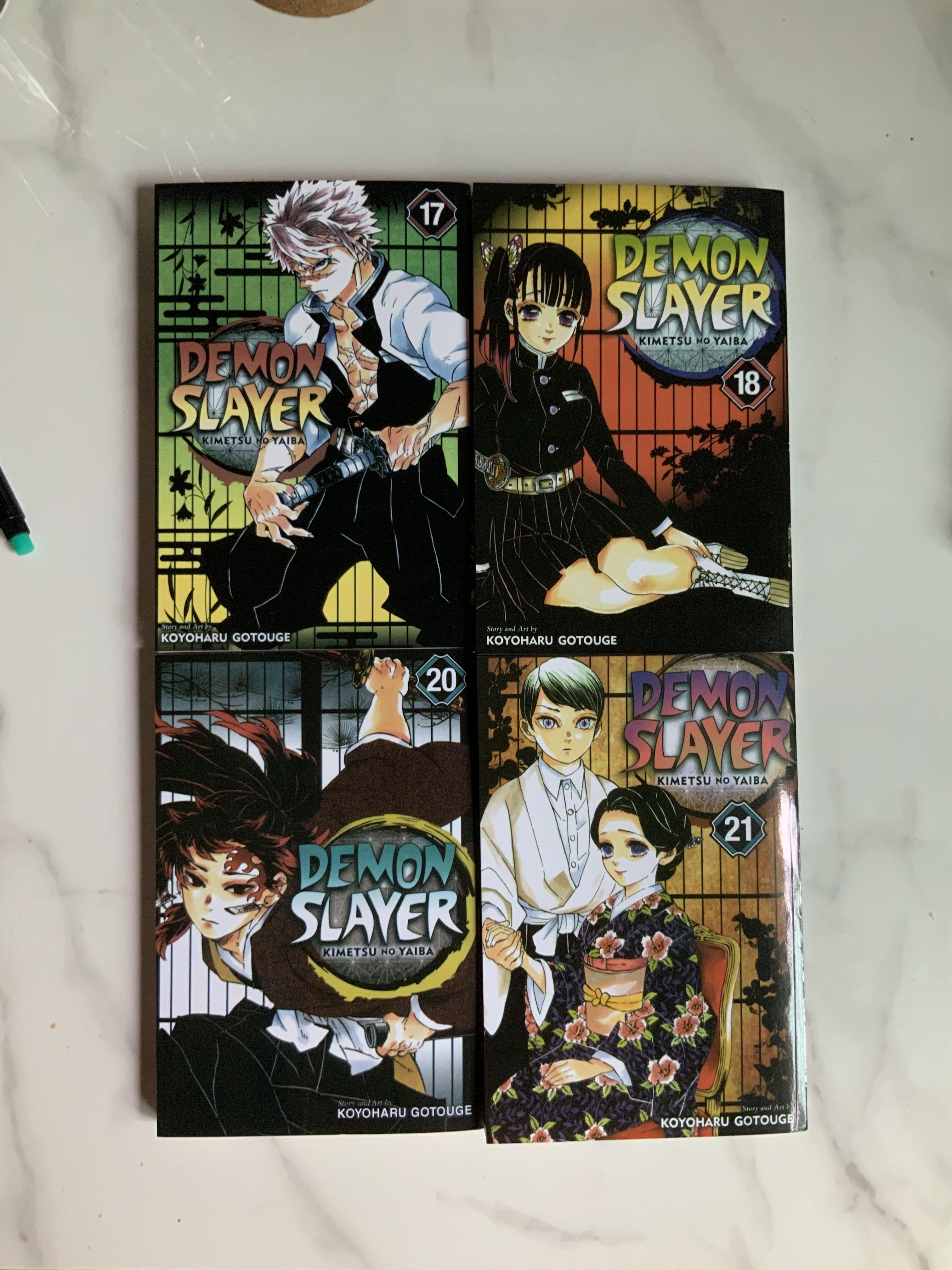 Demon Slayer Manga Vol 17 18 21 Mystery Books Stationery Comics Manga On Carousell