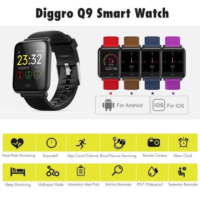 Diggro q9 smart watch deals