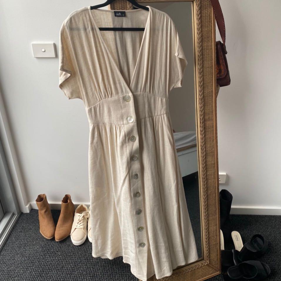 Dotti Linen maxi dress Women s Fashion Clothes on Carousell