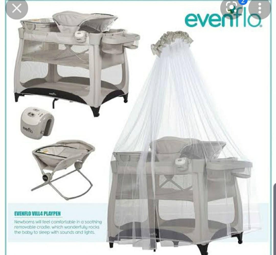 Evenflo play sale crib
