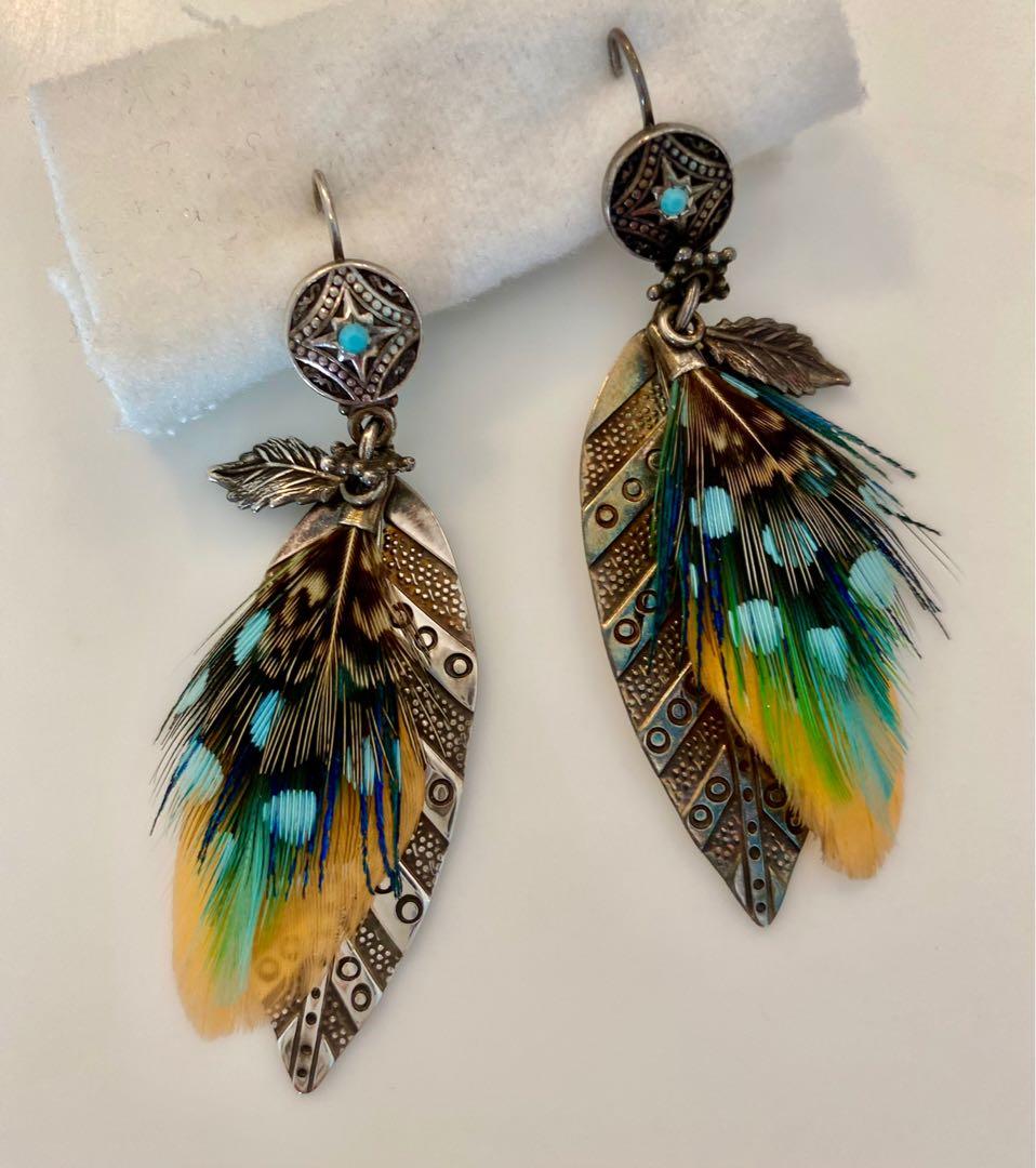 Gas Bijoux Feather Dangles