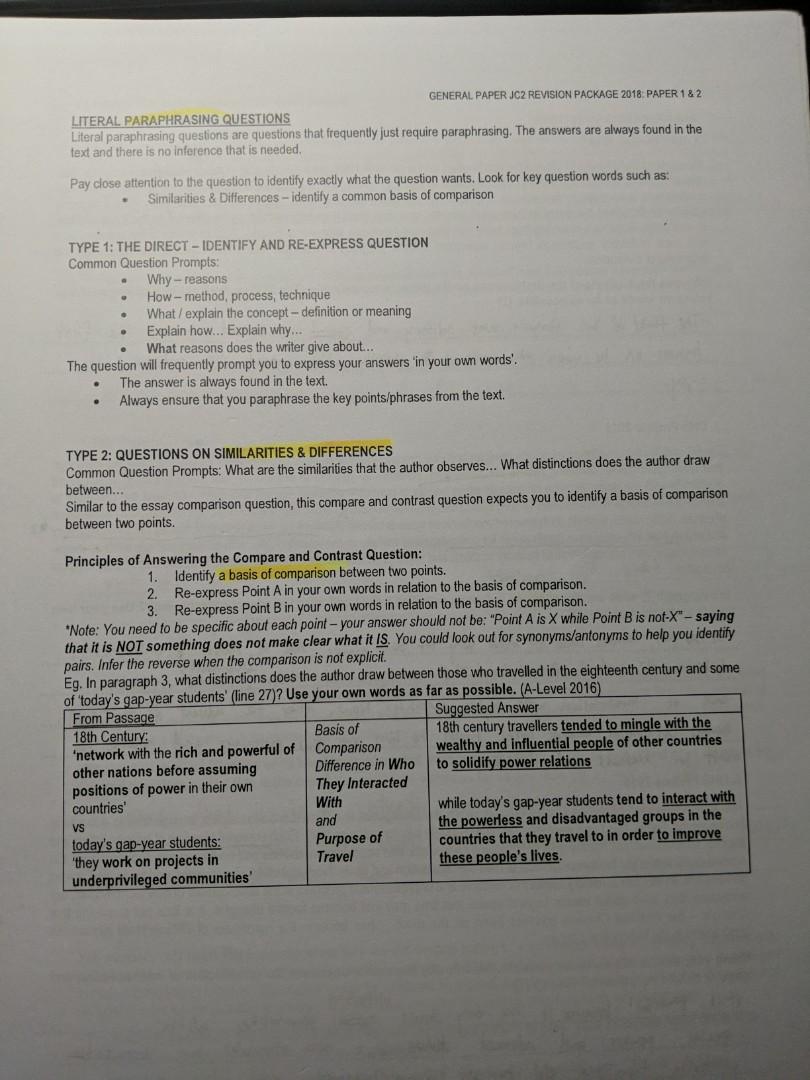 General paper A level revision guide notes template, Hobbies & Toys ...