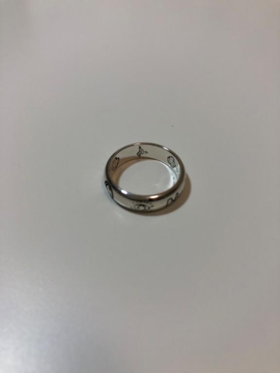 Gucci blind for love 全銀戒指size 10｜