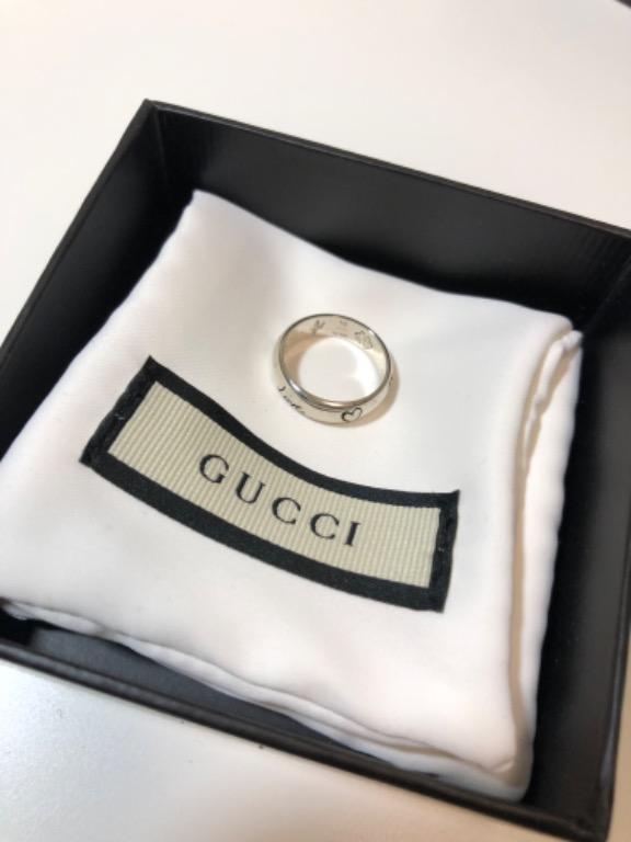 Gucci blind for love 全銀戒指size 10｜