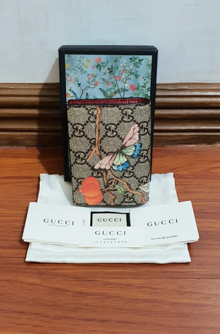 Gucci Tian Compact wallet, Luxury, Bags 