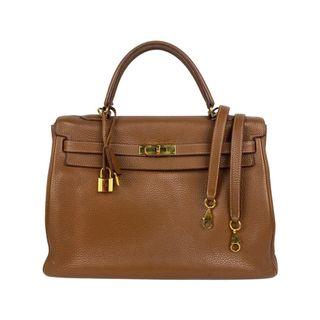 Hermes Kelly 35 Gold Clemence #M AUTHENTIC ORIGINAL
