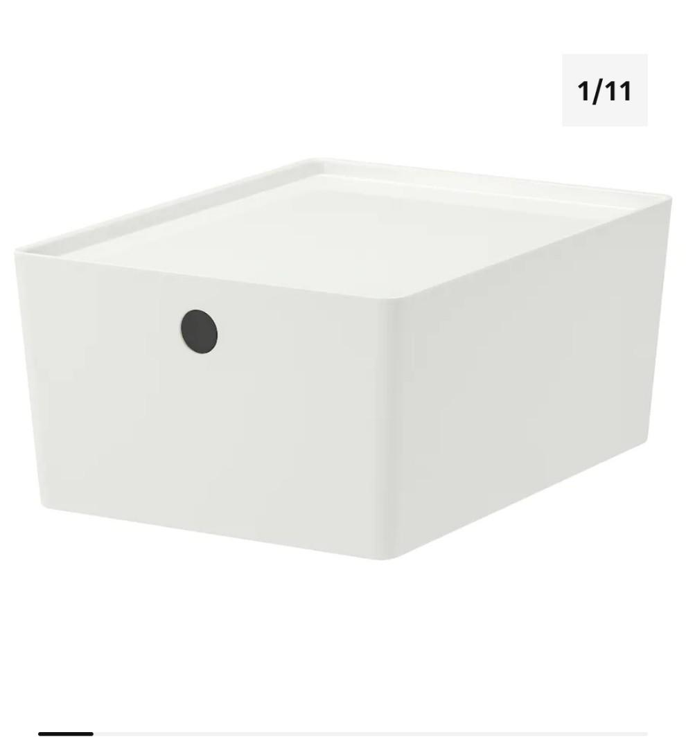 Ikea box with Lid White, 26 x 35 x 15 cm, Furniture & Home Living, Home
