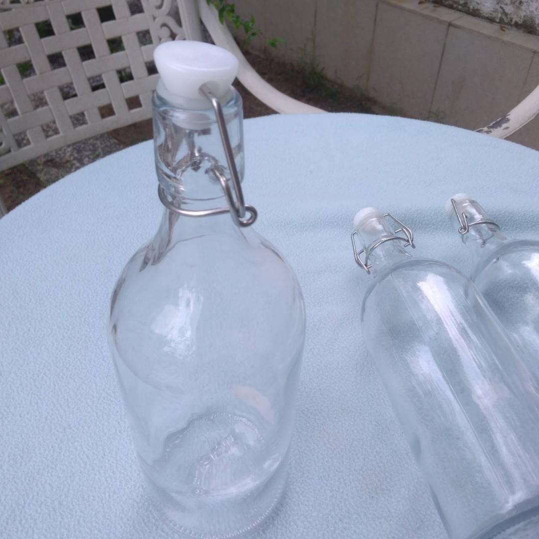 IKEA KORKEN Bottle with stopper, clear glass, Furniture & Home Living