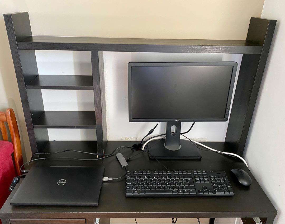 Ikea MICKE Study / Computer Desk with bookshelf Addon unit, Furniture