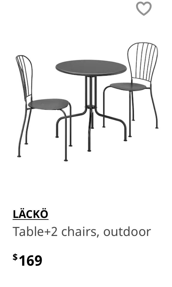Ikea outdoor dining set, Furniture & Home Living, Outdoor Furniture on Carousell
