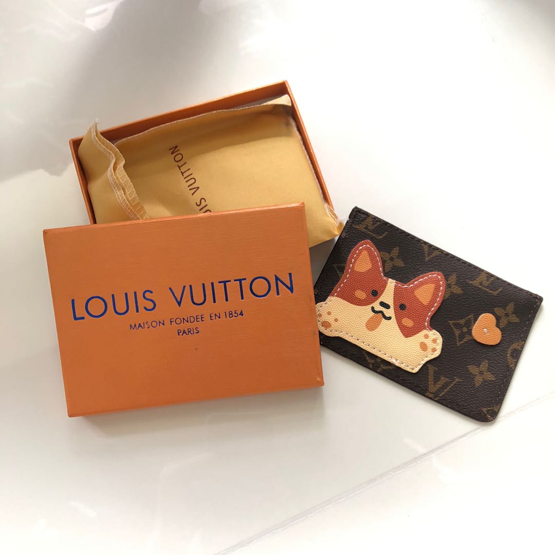 Louis Vuitton Cute Corgi Coin & Card Holder