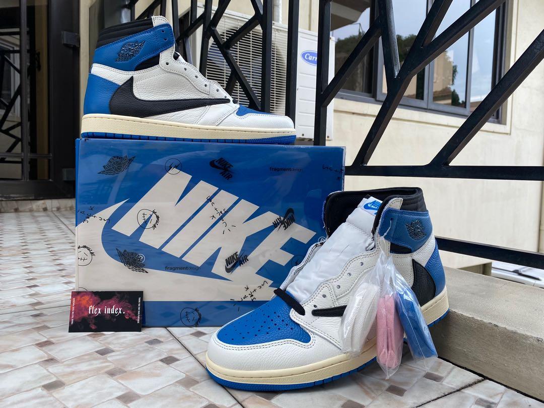Jordan 1 High X Travis Scott X Fragment Men S Fashion Footwear Sneakers On Carousell