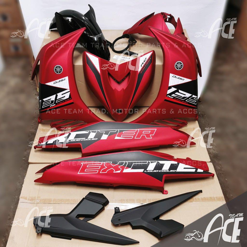 Jupiter Lc 135 Red Matte Coverset Motorcycles Motorcycle Apparel On Carousell