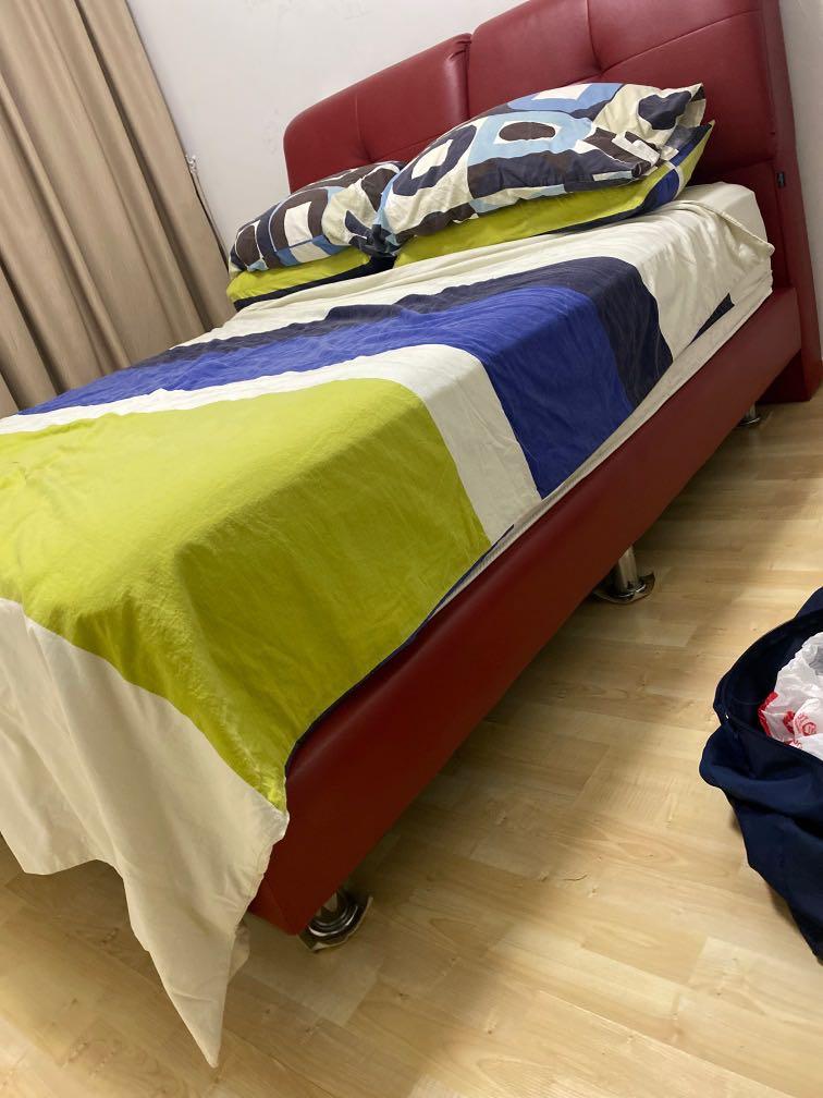 King Koil queen size bed plus bedframe, Furniture & Home Living