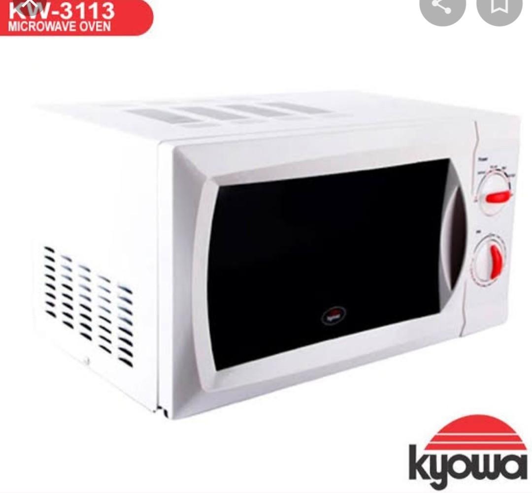 KYOWA MICROWAVE OVEN 3113 w/ DEFROST FUNCTION (Category: Other Home Appliances) located in Pasig City. Submitted by eunsdeclutter (Listing ID 1105874168, Image 3). Description: Model number: Kyowa 3113 microwace oven = 20 Liters Capacity = Safety lock system = 1200 W = with Defrost function for meat, poultry, seafood = With heat resistant tumtable Glass tray = Multiple power level.