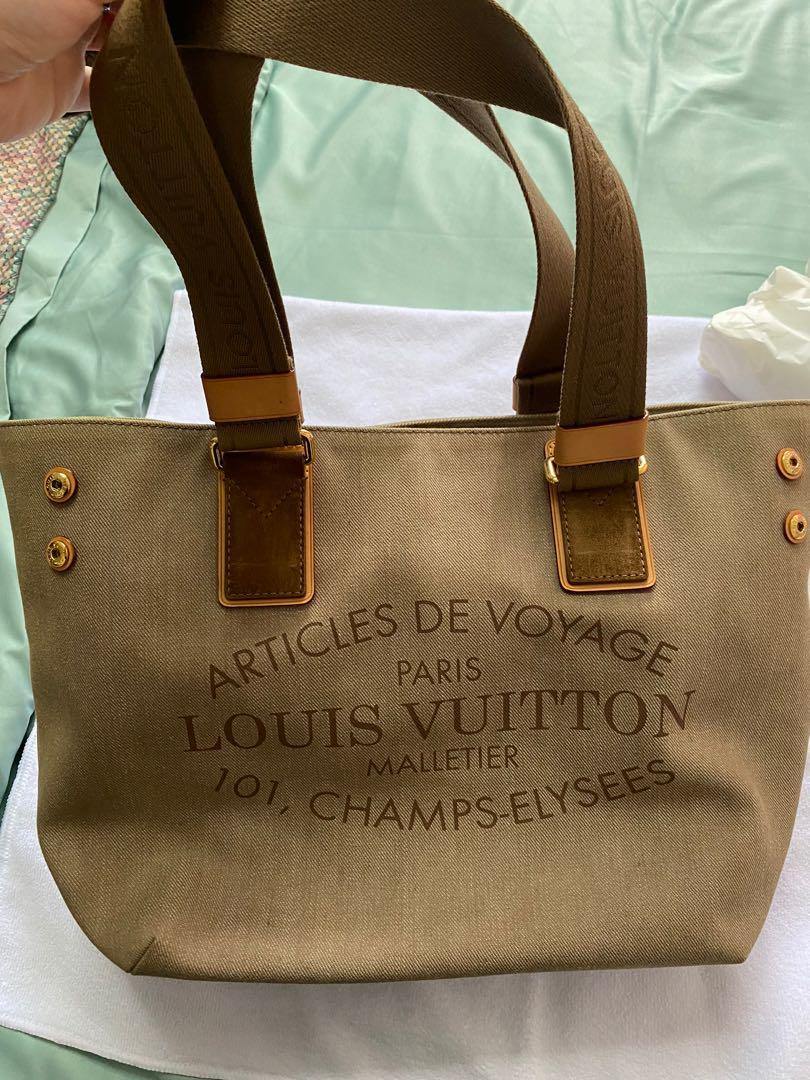 Buy Louis Vuitton Articles de Voyage Cabas Denim XL Brown 3707740