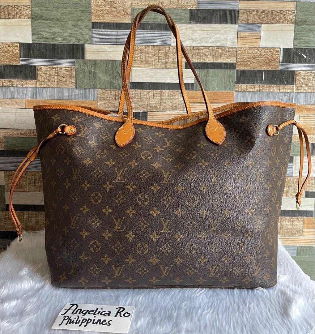 Lv neverfull mm size, Luxury, Bags & Wallets on Carousell